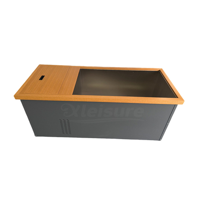 Customized Logo Rectangular Stainless Steel Wood Spa Massage Tub Portable Ice Bath Tub for Athlete Cold Whirlpool Bathtubs