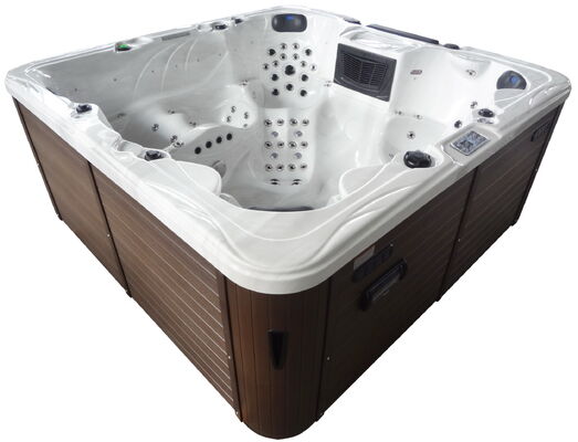 7803 6-Person Outdoor Spa Tub 150 Jets European Design Freestanding Square Shape Air Whirlpool Massage Balboa Control System
