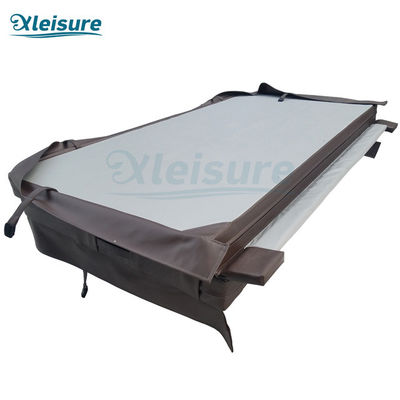 Coffee Rectangle Spa Insulation Cover Vinyl Hot Tub Spa Covers For Lucite Spa