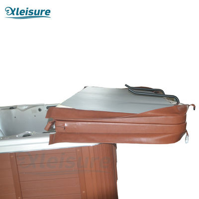 Brown Rectangle Spa Thermal Cover Vinyl Hot Tub Spa Covers For Acrylic Spa