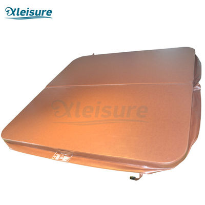 Brown Rectangle Spa Thermal Cover Vinyl Hot Tub Spa Covers For Acrylic Spa